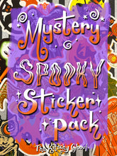 Load image into Gallery viewer, Mystery Spooky Sticker Pack 5pc -- True Vintage Treat Bag